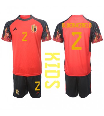 Belgia Toby Alderweireld #2 Koszulka Podstawowych Dziecięca MŚ 2022 Krótki Rękaw (+ Krótkie spodenki)